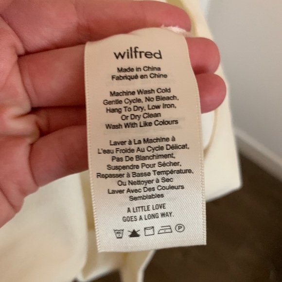 Wilfred Ecru Dress Wrap Style Dress - Picture 4 of 8